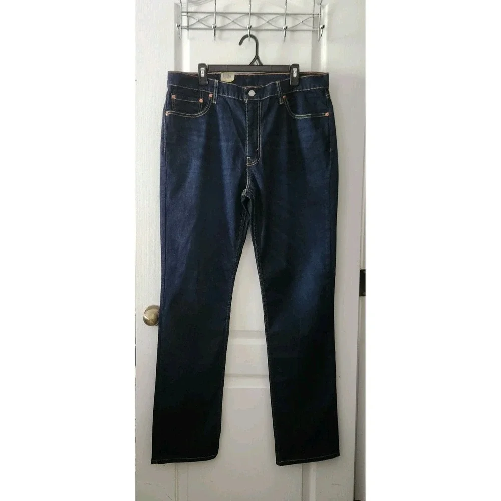 Levi's 511 Men's Slim Stretch Sits Below Waist Blue Jeans Pants Size‎ 36 x 34
